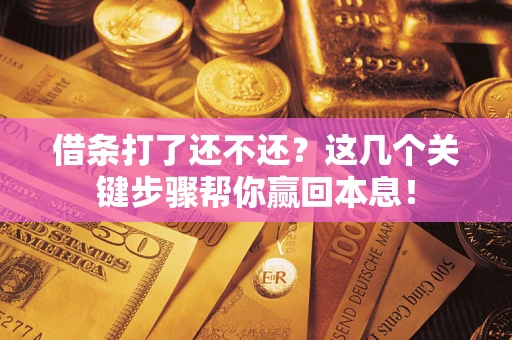 武汉借条打了还不还？这几个关键步骤帮你赢回本息！