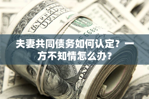 武汉夫妻共同债务如何认定？一方不知情怎么办？