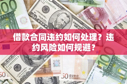 武汉借款合同违约如何处理？违约风险如何规避？