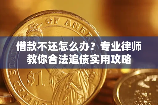 武汉借款不还怎么办？专业律师教你合法追债实用攻略