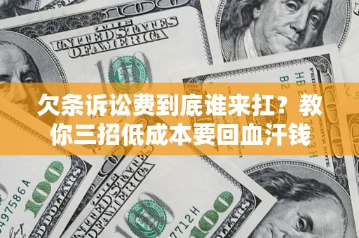 武汉欠条诉讼费到底谁来扛？教你三招低成本要回血汗钱
